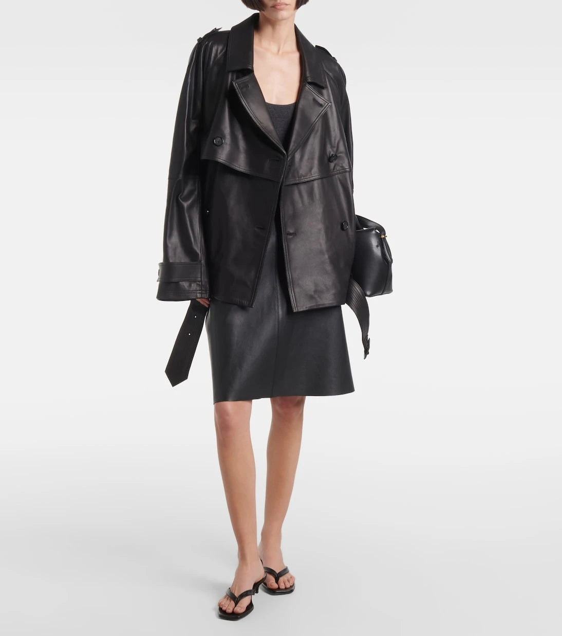 Toteme - Oversized leather jacket