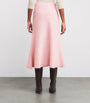 Fabiana Filippi Pink Wool-Mohair-Blend Midi Skirt