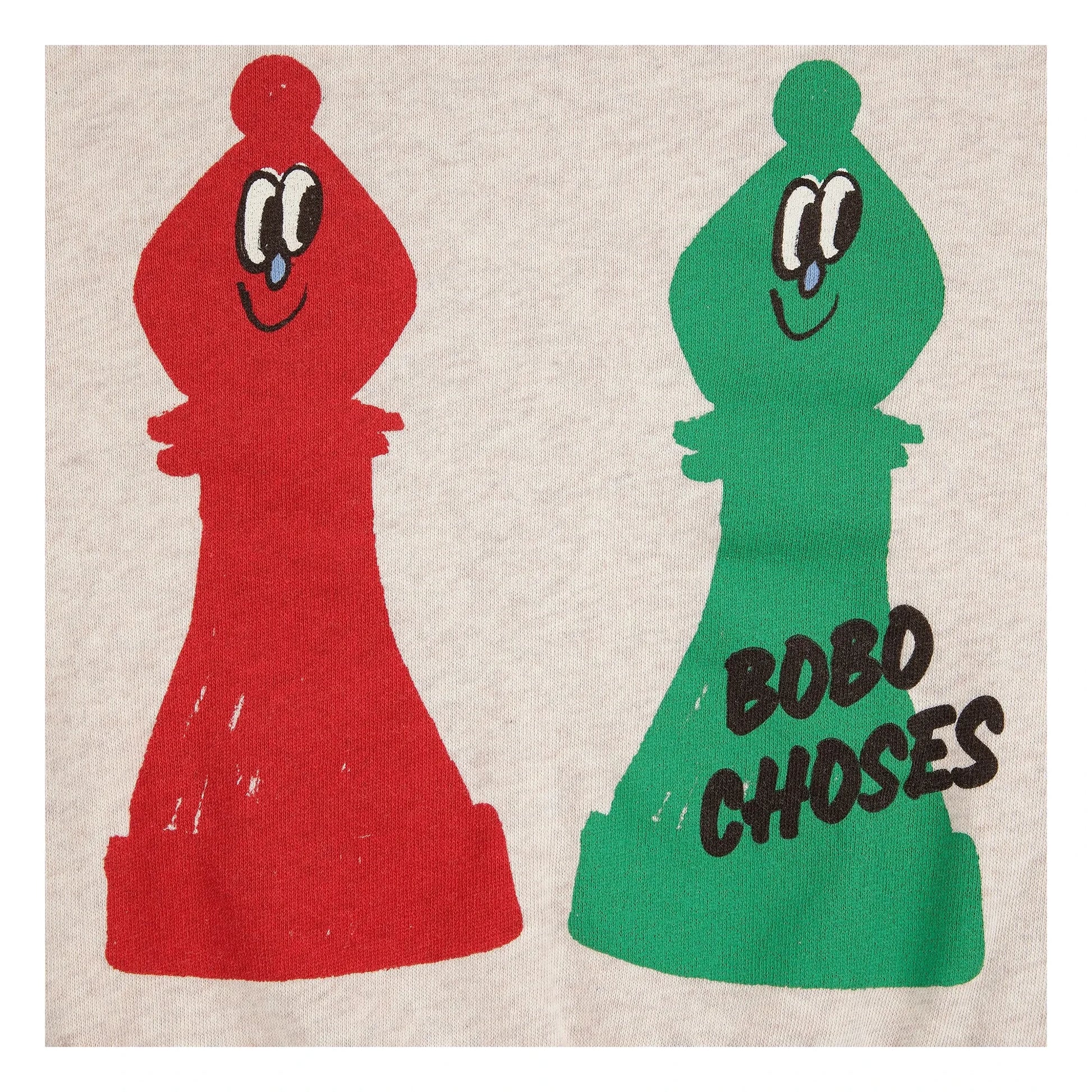 Bobo Choses - Chess Sweat Organic Cotton | Heather beige