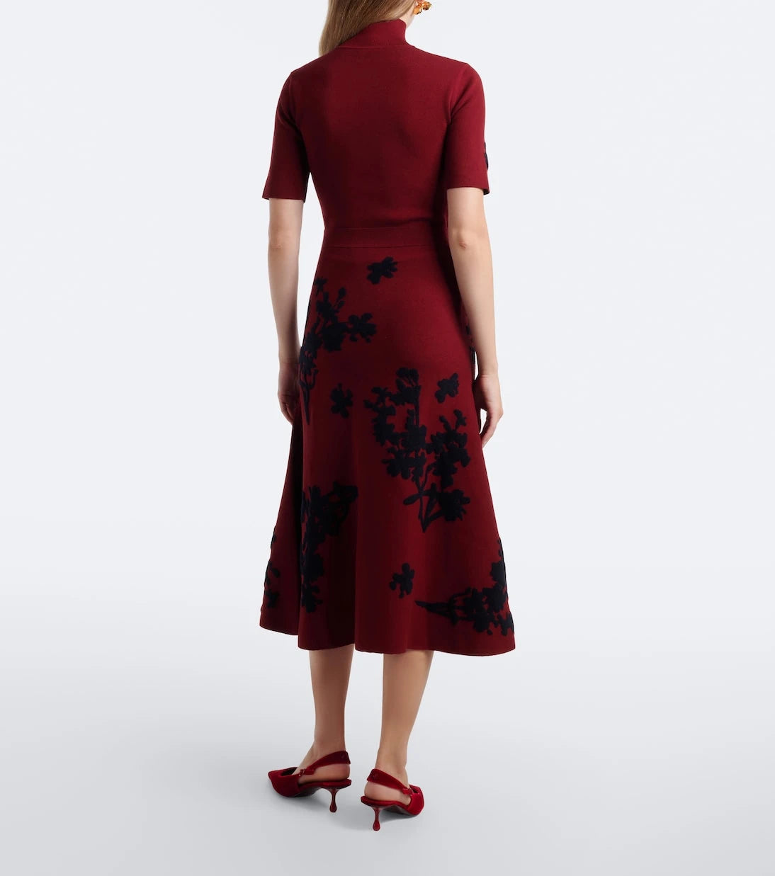 Erdem - Jacquard midi skirt