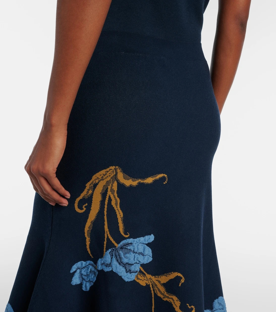 Erdem - Floral jacquard midi skirt