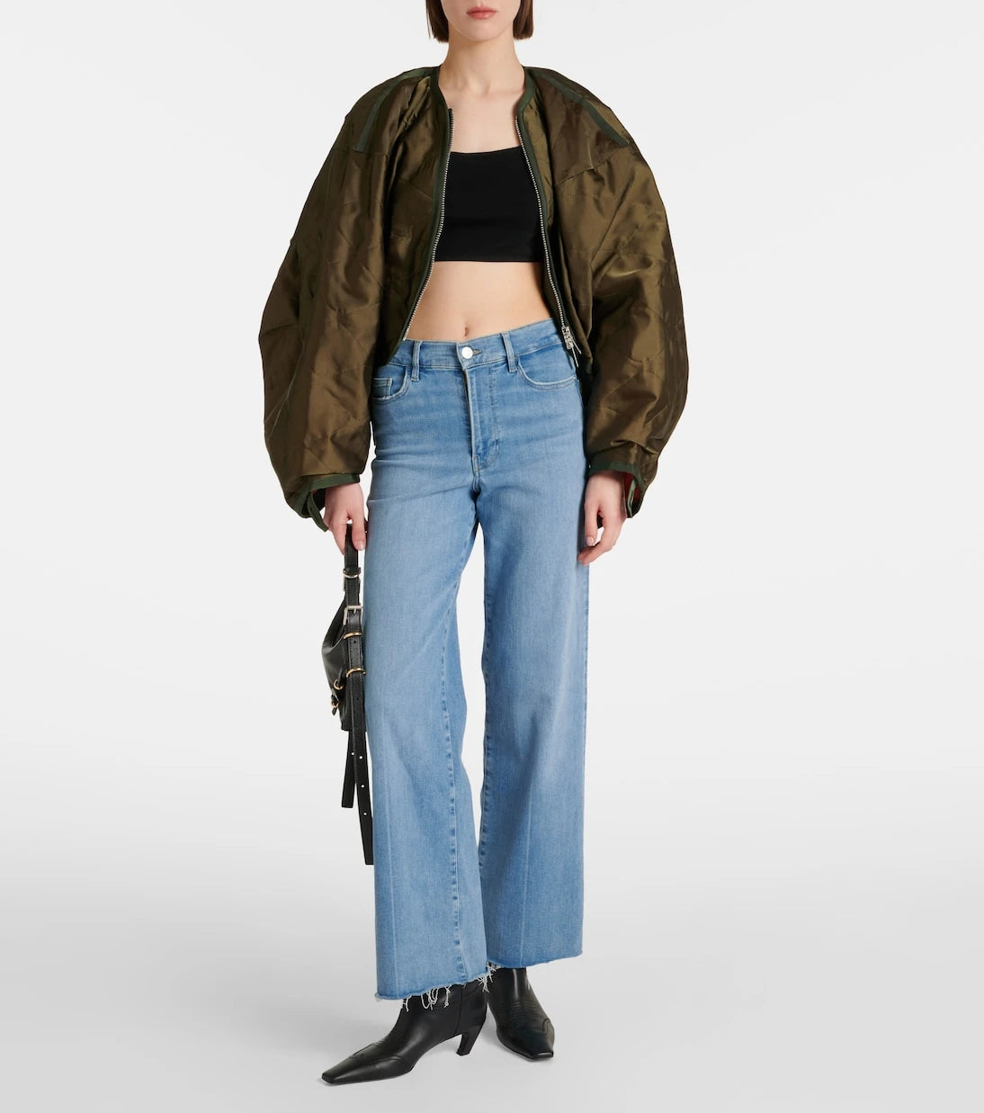 Frame - Le Slim Palazzo high-rise wide-leg jeans