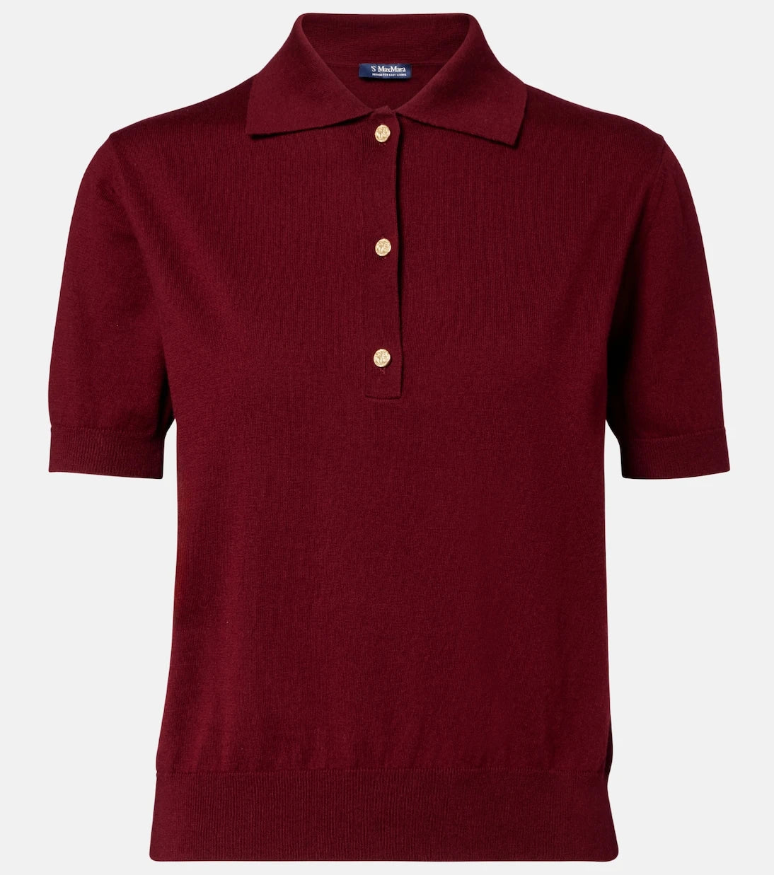 'S Max Mara - Cotton, silk, and cashmere polo sweater