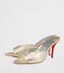 Christian Louboutin Miss Z Laminated Nappa Leather Mules 80