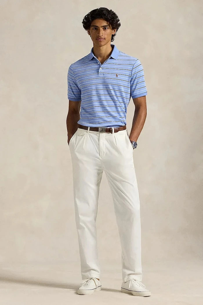 Памучна тениска с яка Polo Ralph Lauren