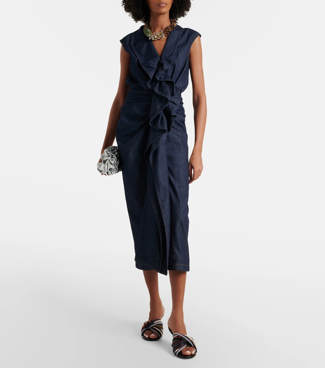 Dries Van Noten - 75 braided wedge mules