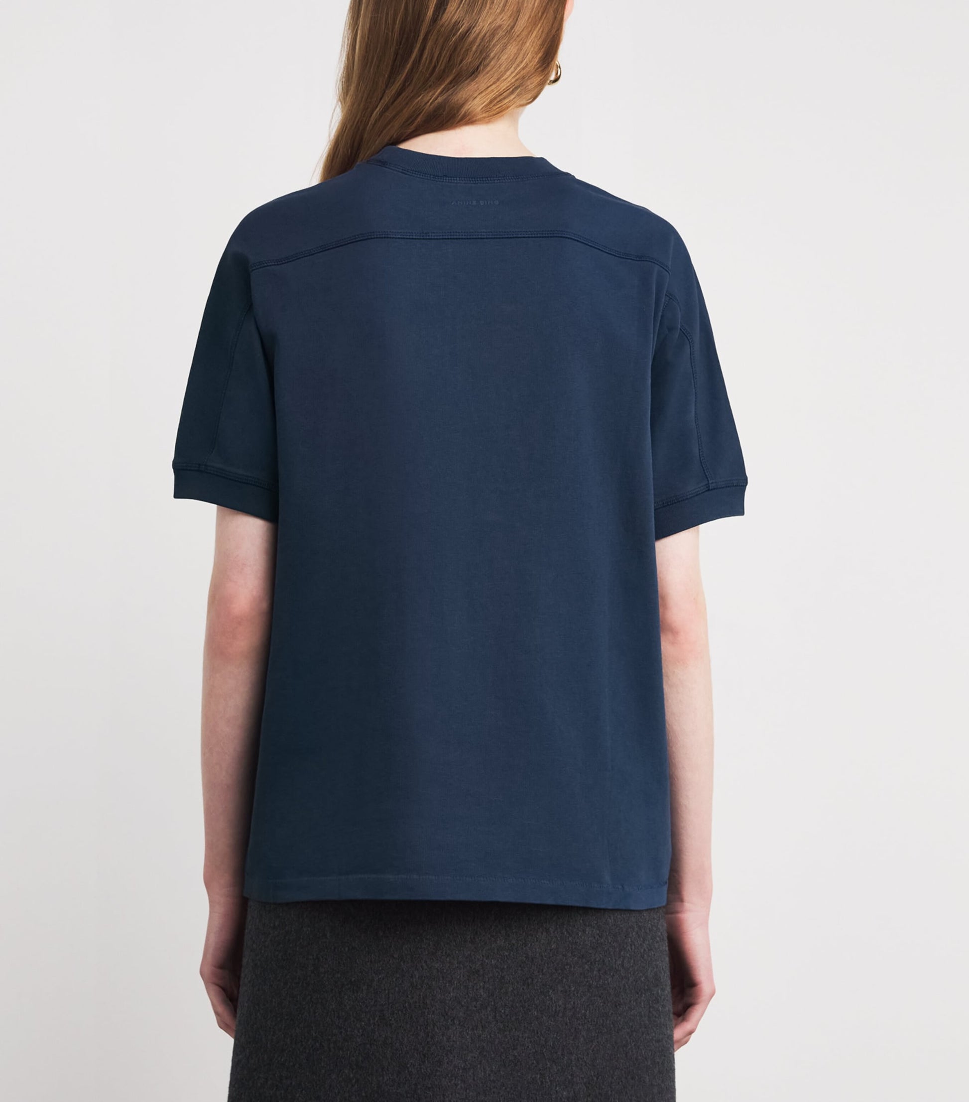 Blue Cotton Monogram T-Shirt