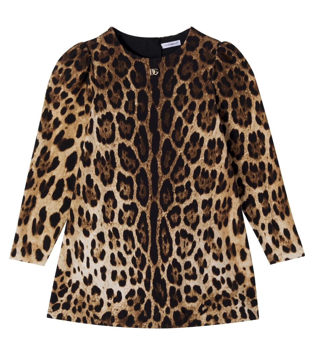 Dolce&Gabbana Kids - DG leopard-print cotton-blend dress