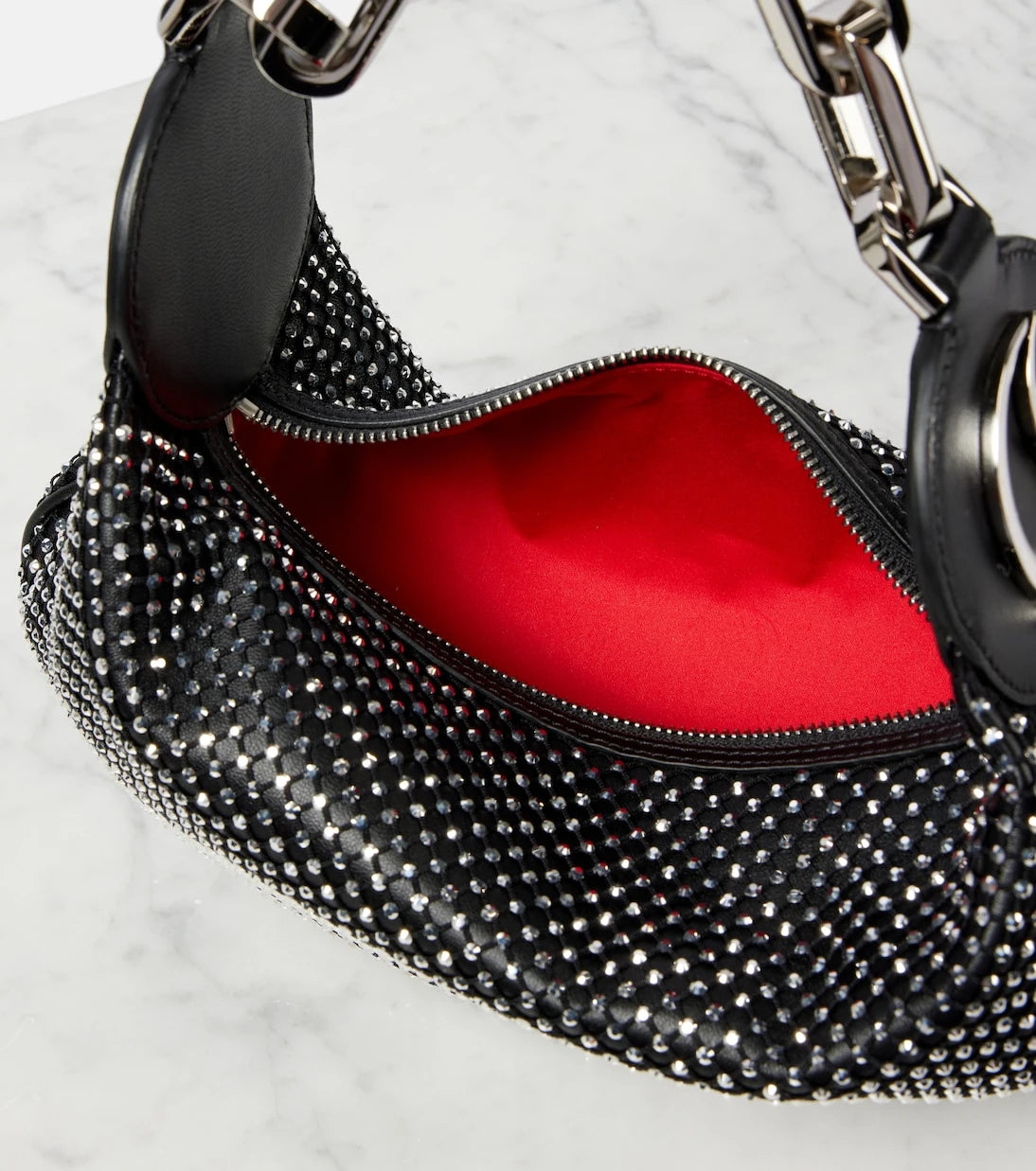 Christian Louboutin - حقيبة كتف Le 54 من الجلد المزدان بالزخارف