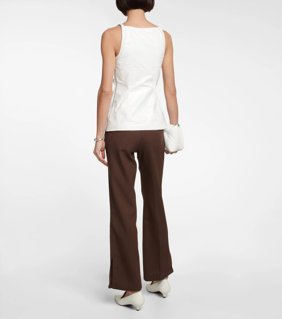Jacques Wei - Embellished cutout tank top