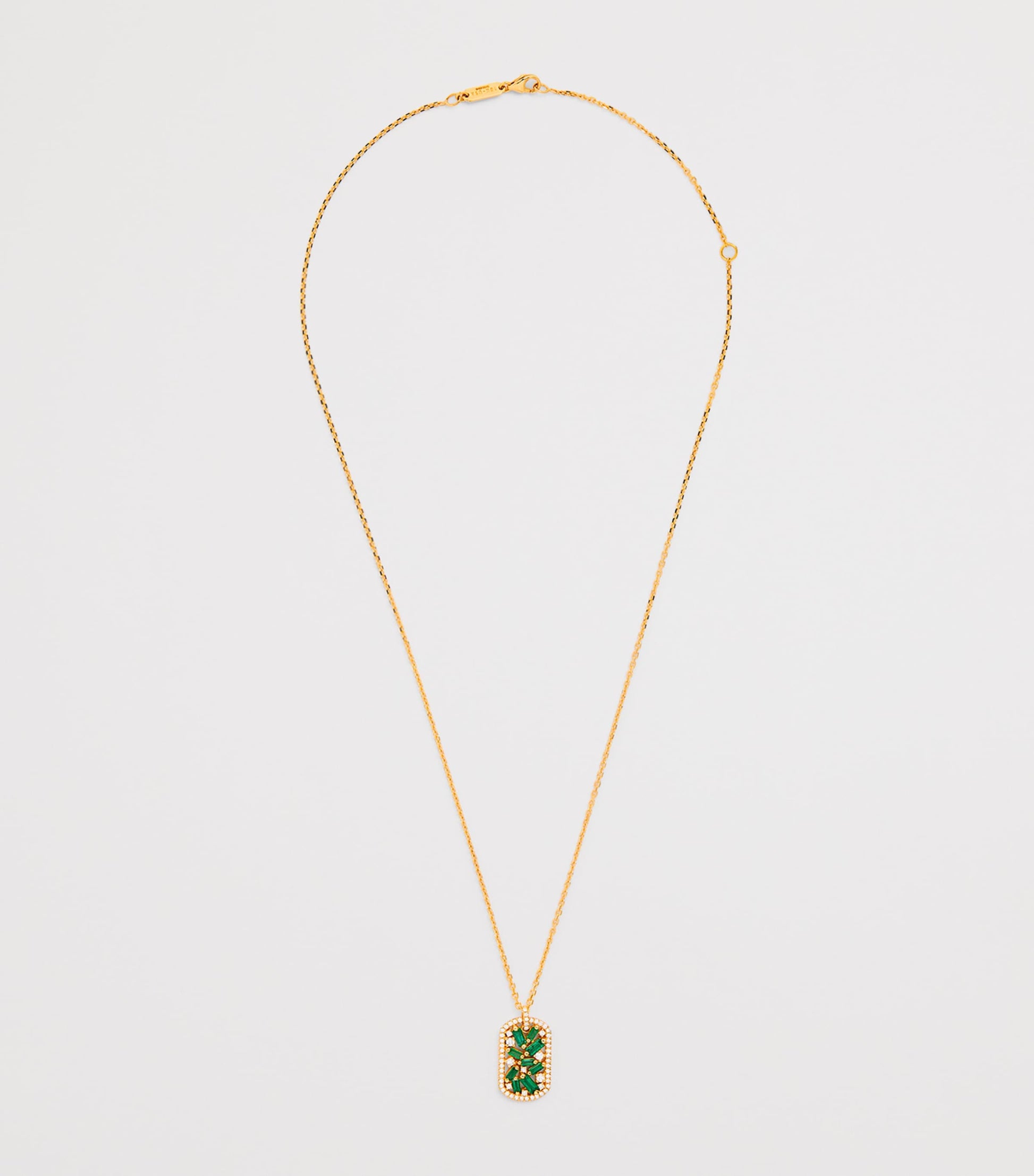 Yellow Gold, Diamond and Emerald Frenzy Necklace