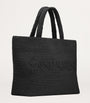 Raffia Logo Tote Bag