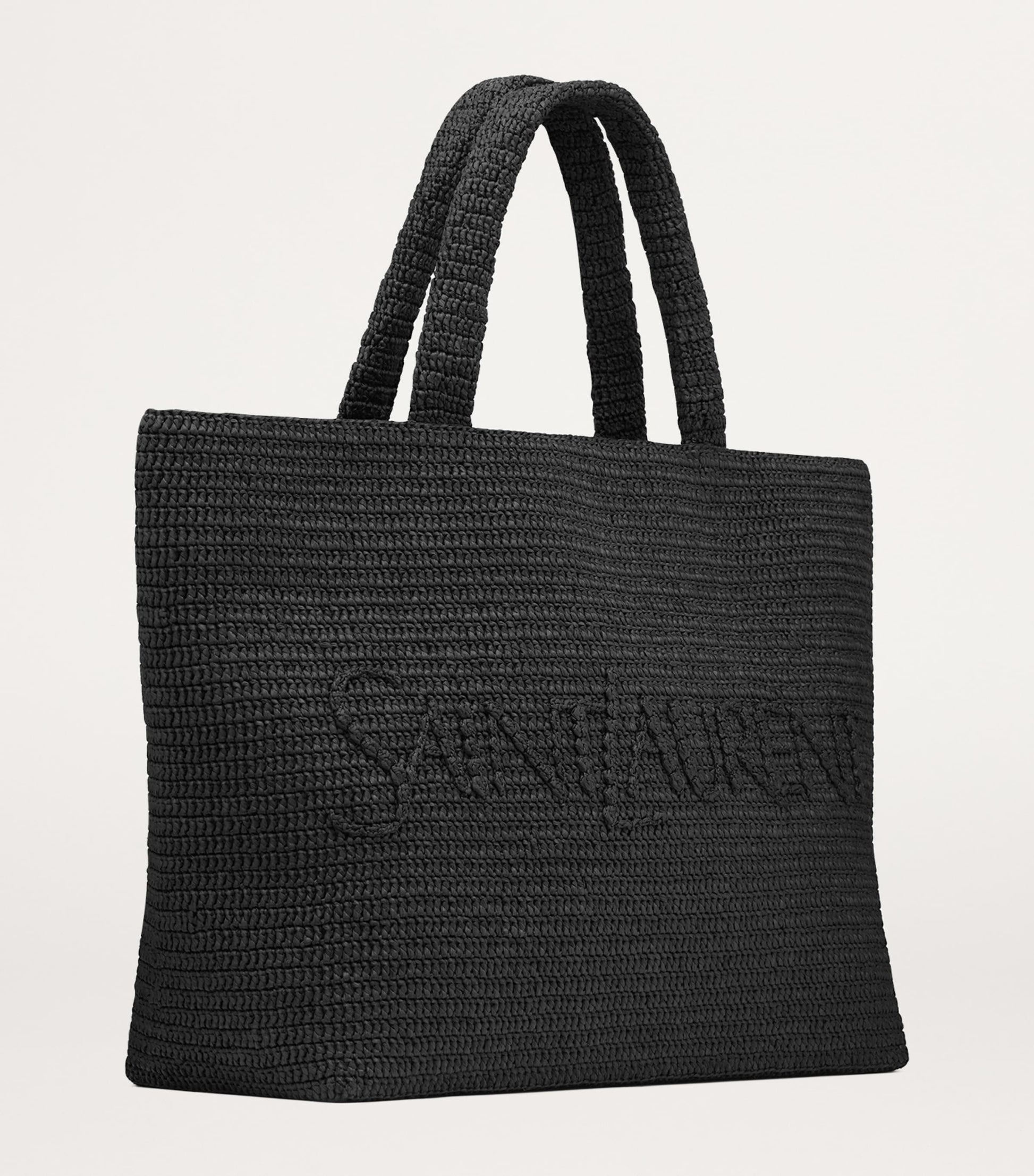 Raffia Logo Tote Bag