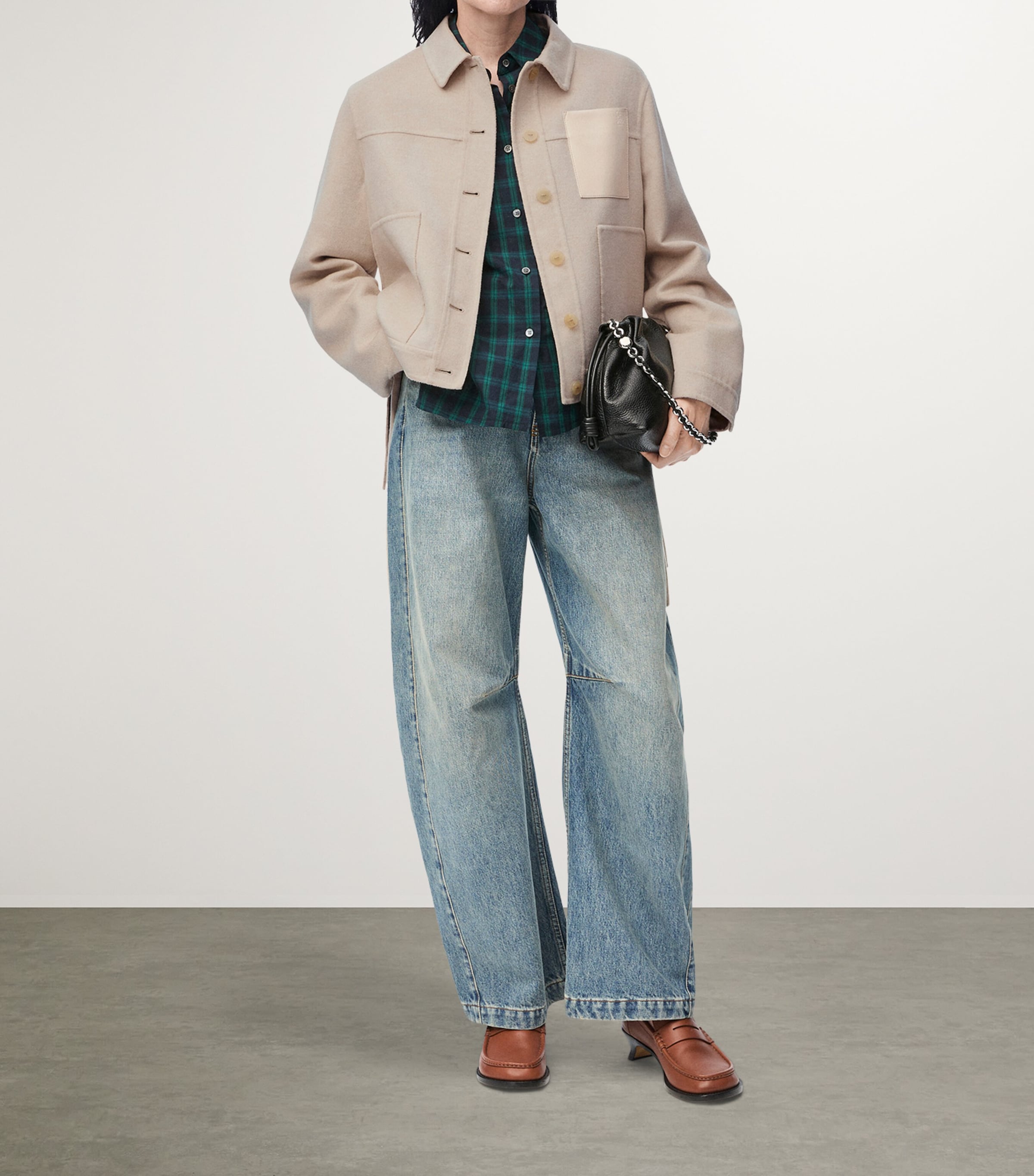 LOEWE Beige Wool-Cashmere Workwear Jacket