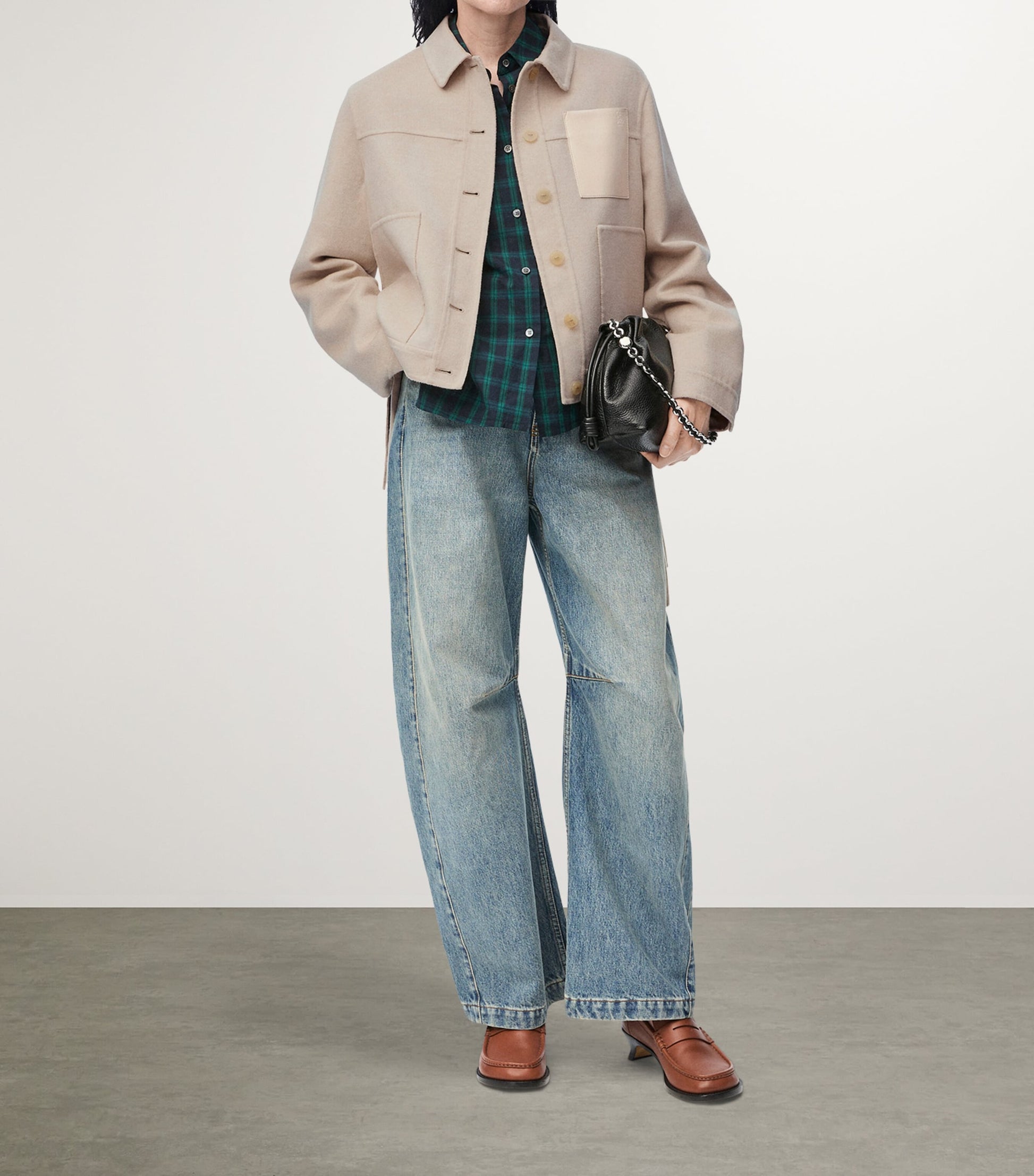 LOEWE Beige Wool-Cashmere Workwear Jacket