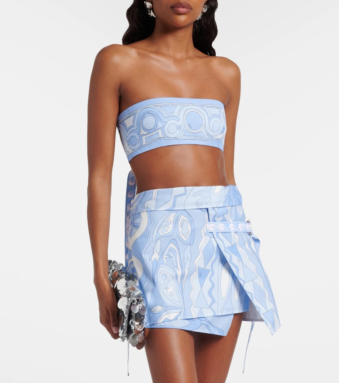 Pucci - Printed cotton toile bandeau top