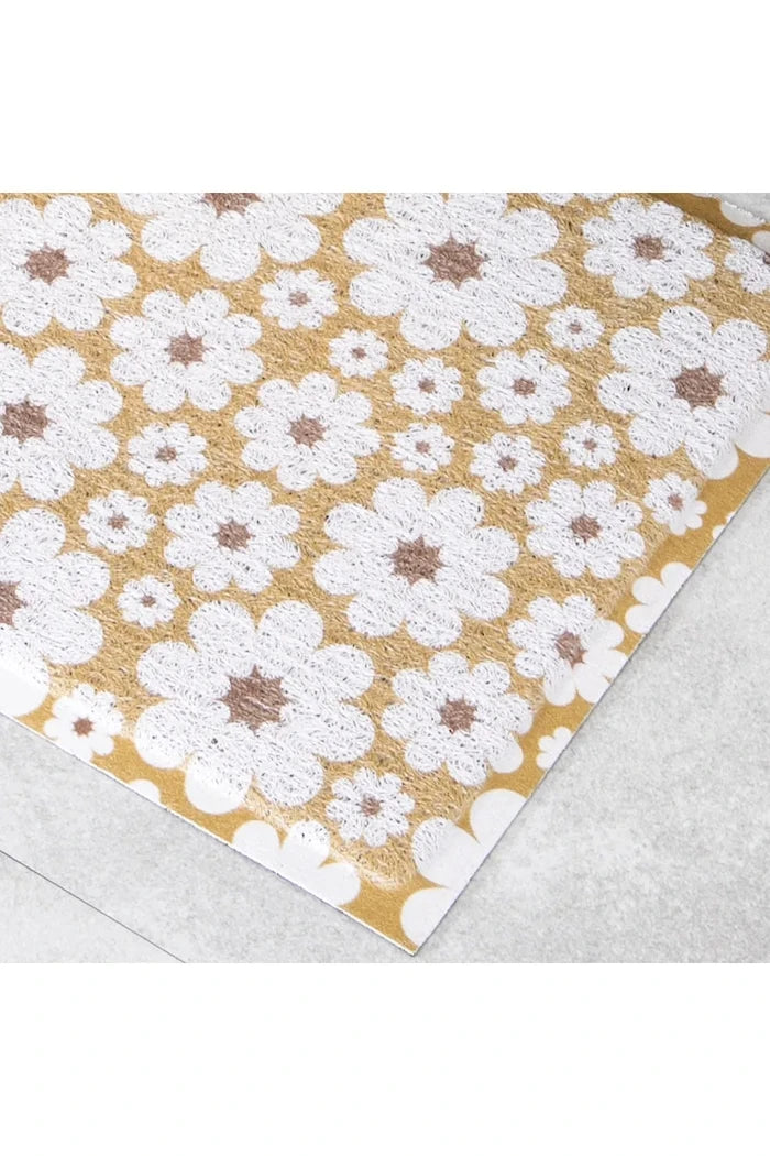 Изтривалка Artsy Doormats Gren Cream Flowers 70 x 40 cm