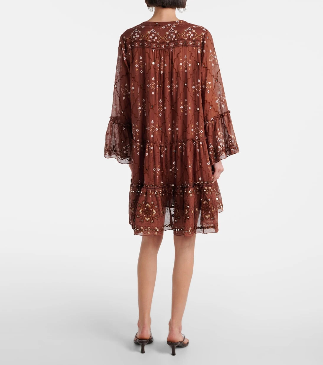 Juliet Dunn - Sequined cotton minidress