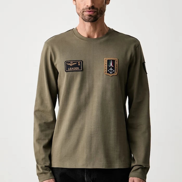 Aeronautica Militare Erkek Pamuk Uzun Kollu Bluz