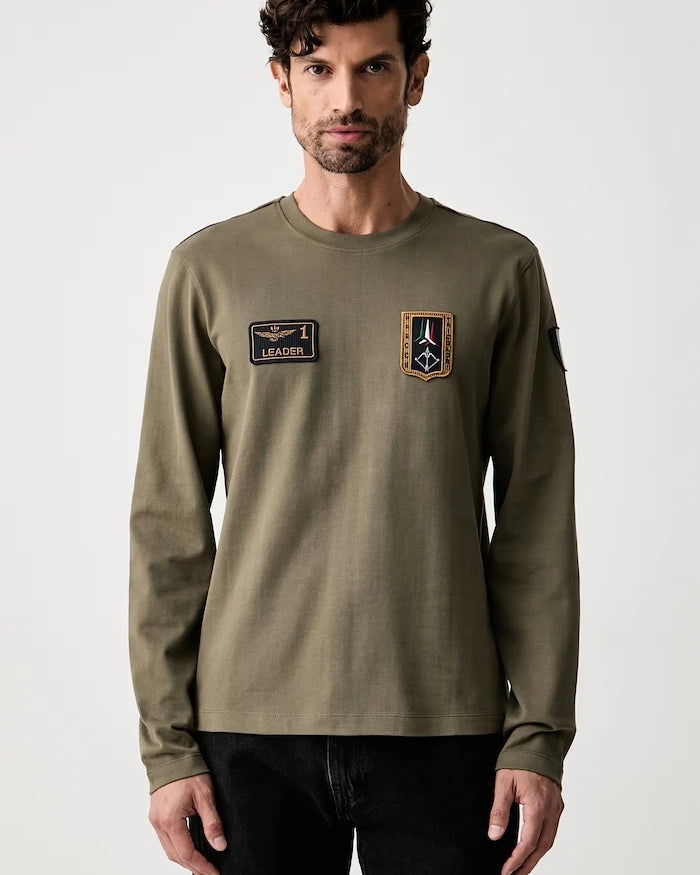Aeronautica Militare Erkek Pamuk Uzun Kollu Bluz