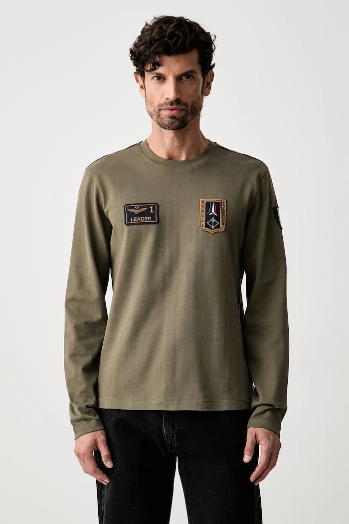 Aeronautica Militare Erkek Pamuk Uzun Kollu Bluz
