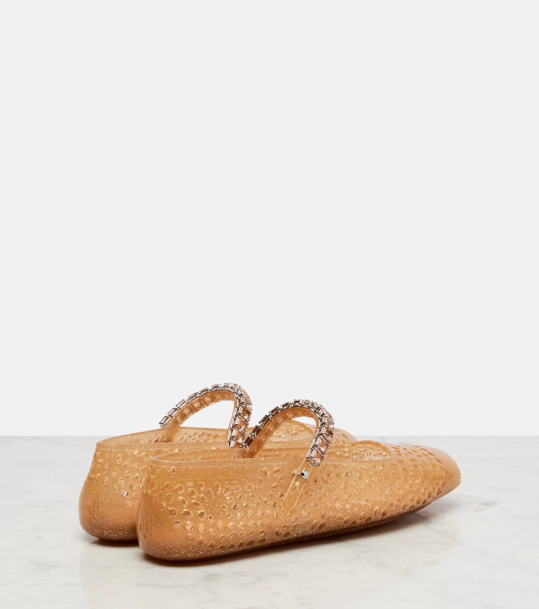 Jimmy Choo - Jelly crystal-embellished ballet flats