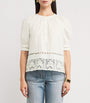 Cotton Lace-Trim Faye Blouse