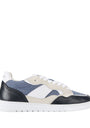 Denim-Leather Benn Sneakers
