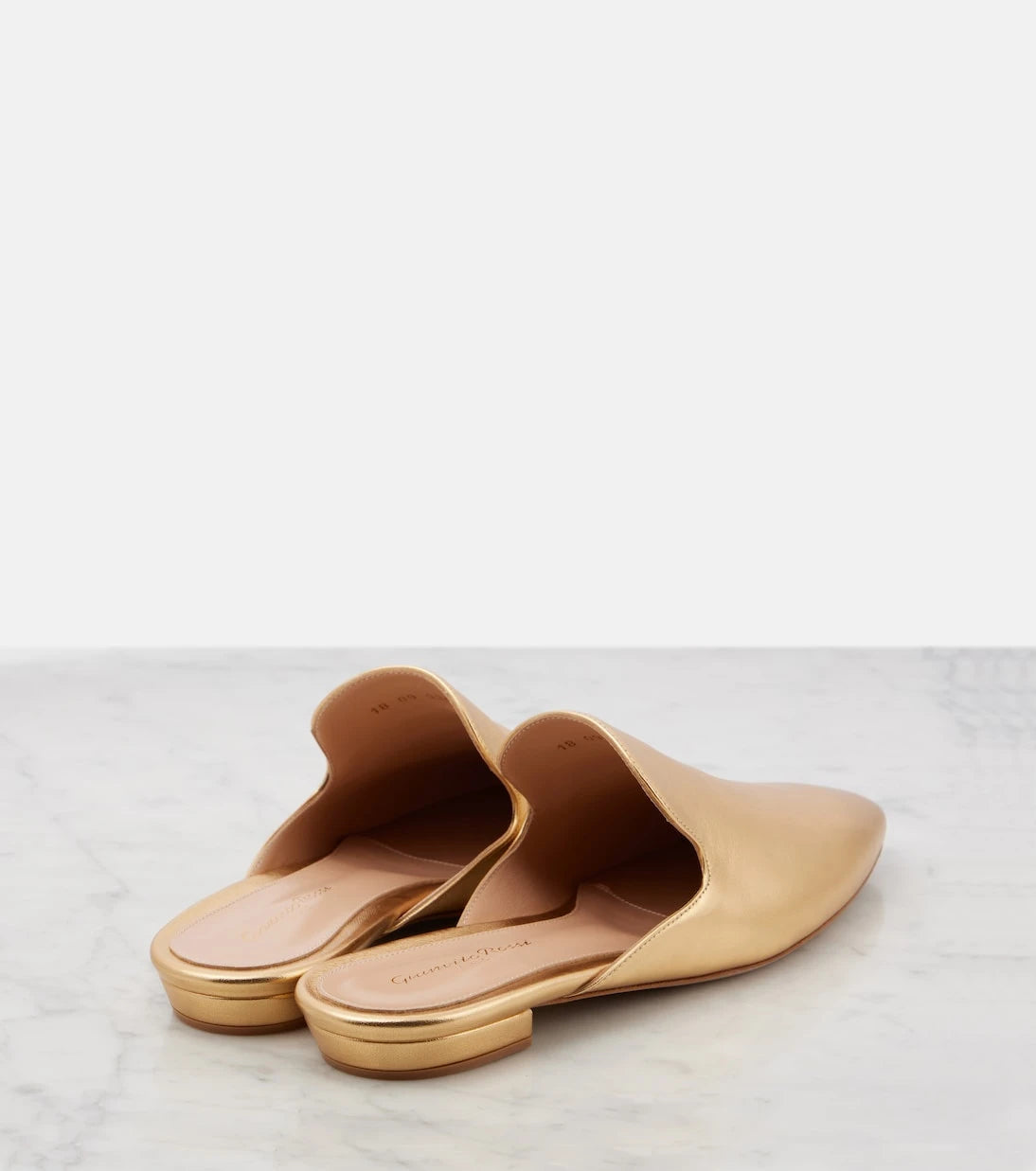 Gianvito Rossi - Raja metallic leather mules