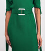 Green Bubble Jacquard Pedernal Midi Dress