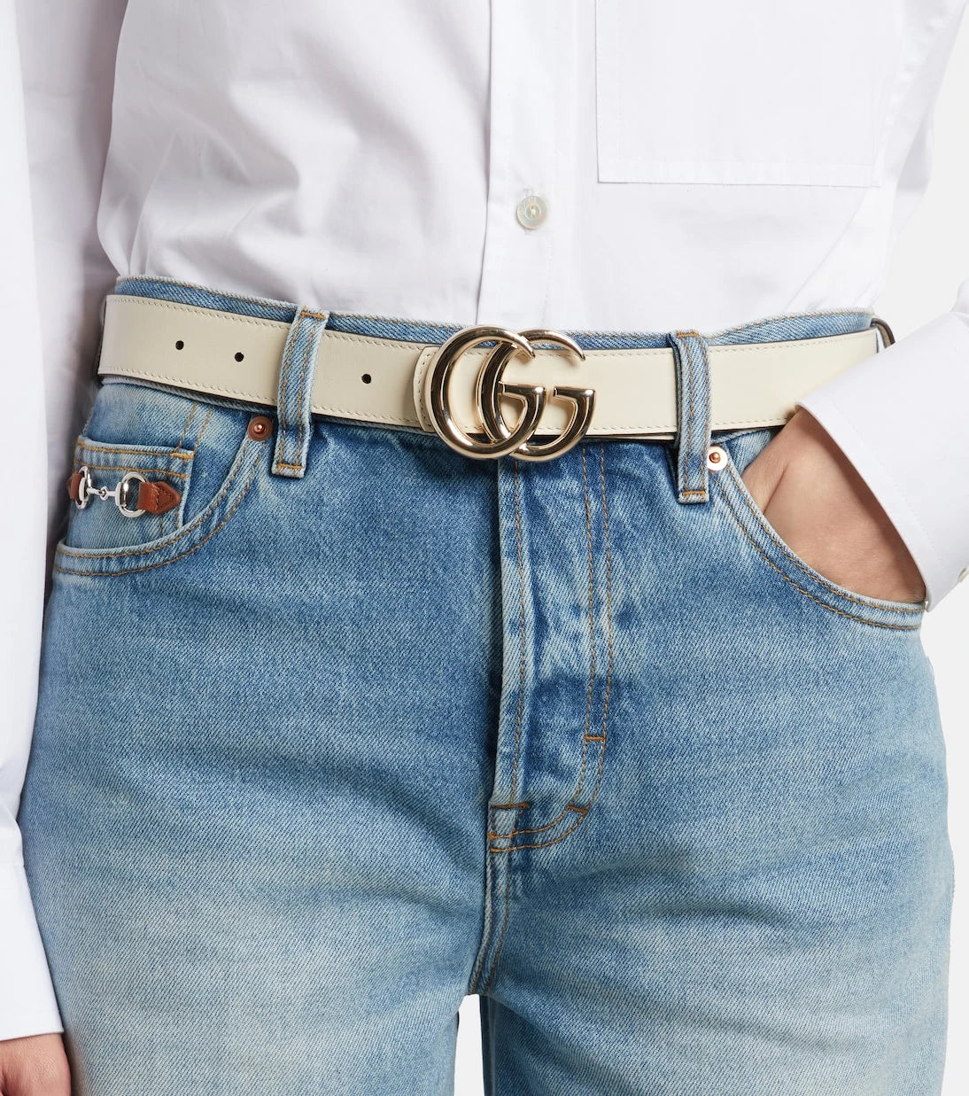 Gucci - GG Marmont reversible leather belt
