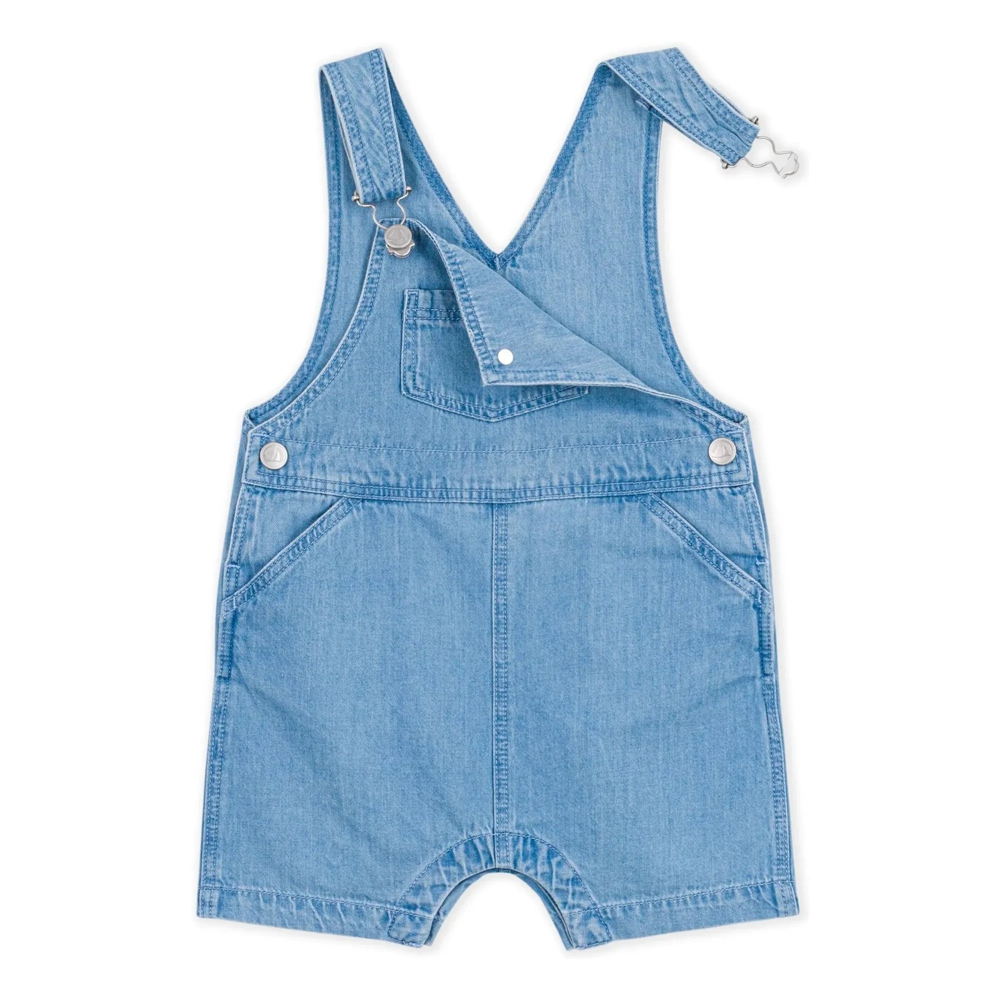 Petit Bateau - Denim Organic Cotton Dungarees | Light Blue