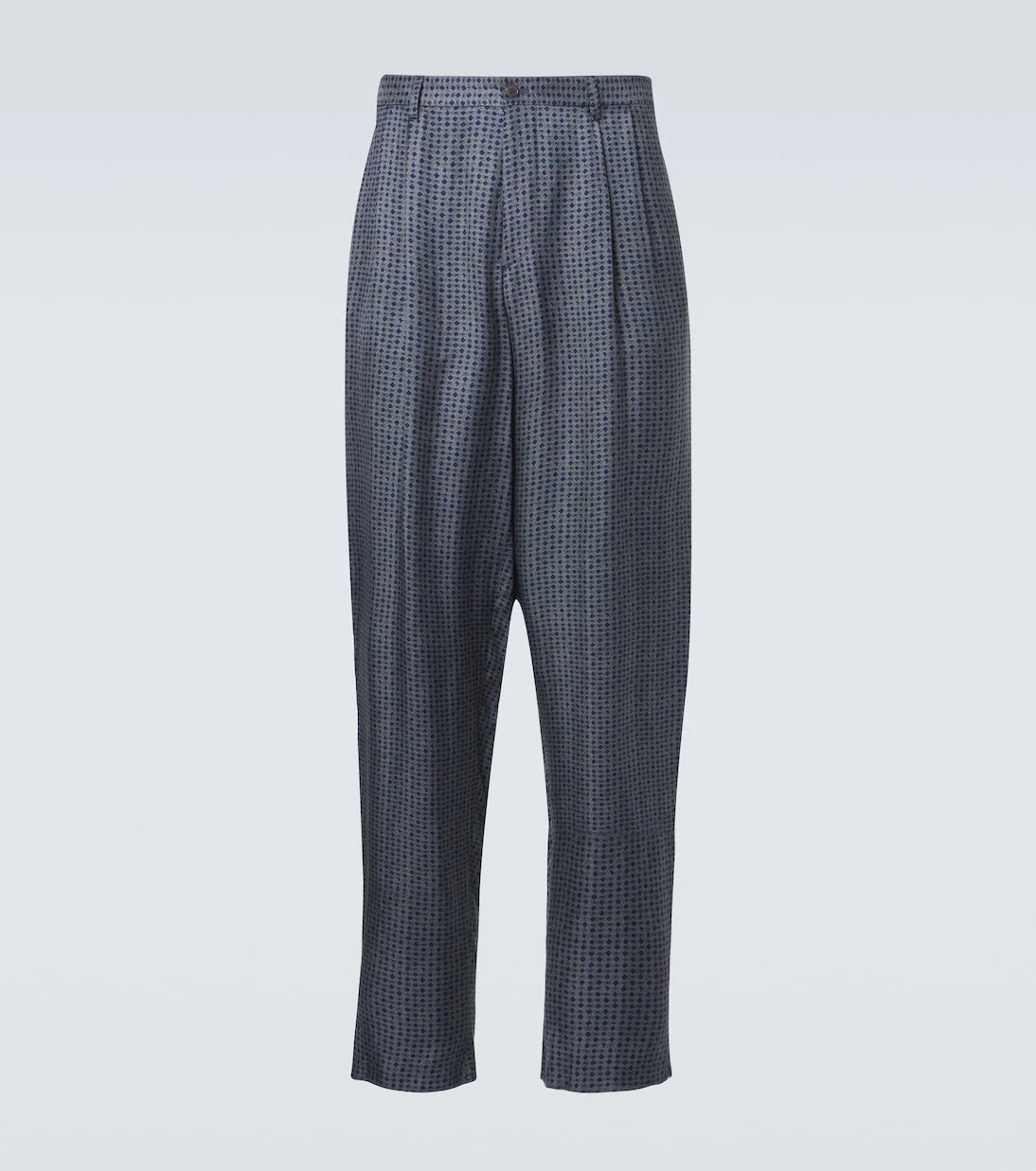 Giorgio Armani - Pleated printed tapered pants