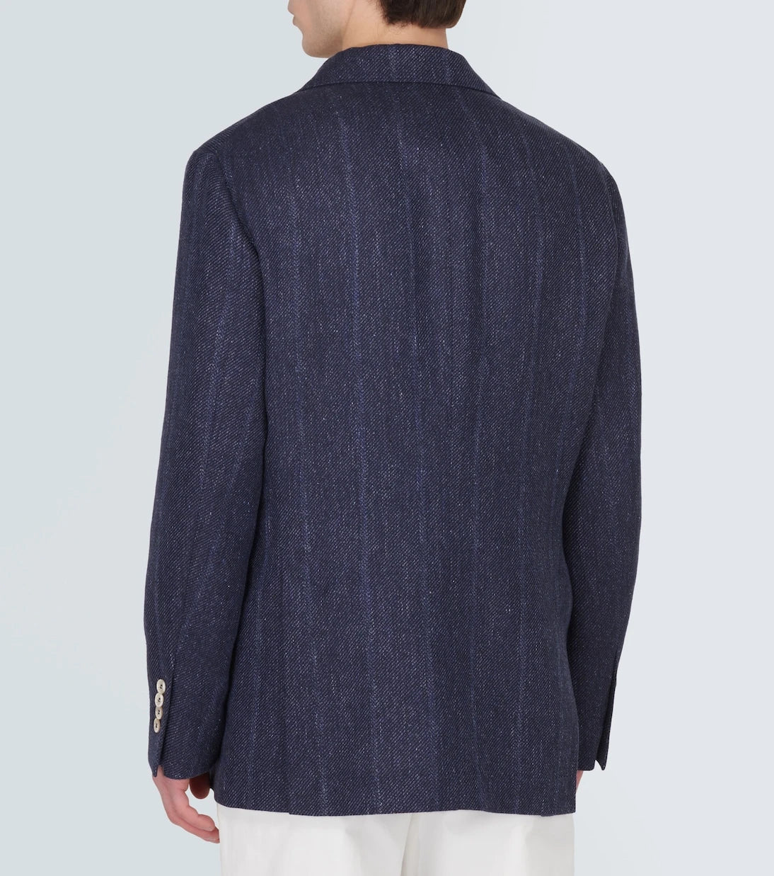 Brunello Cucinelli - Striped linen, silk and wool blazer