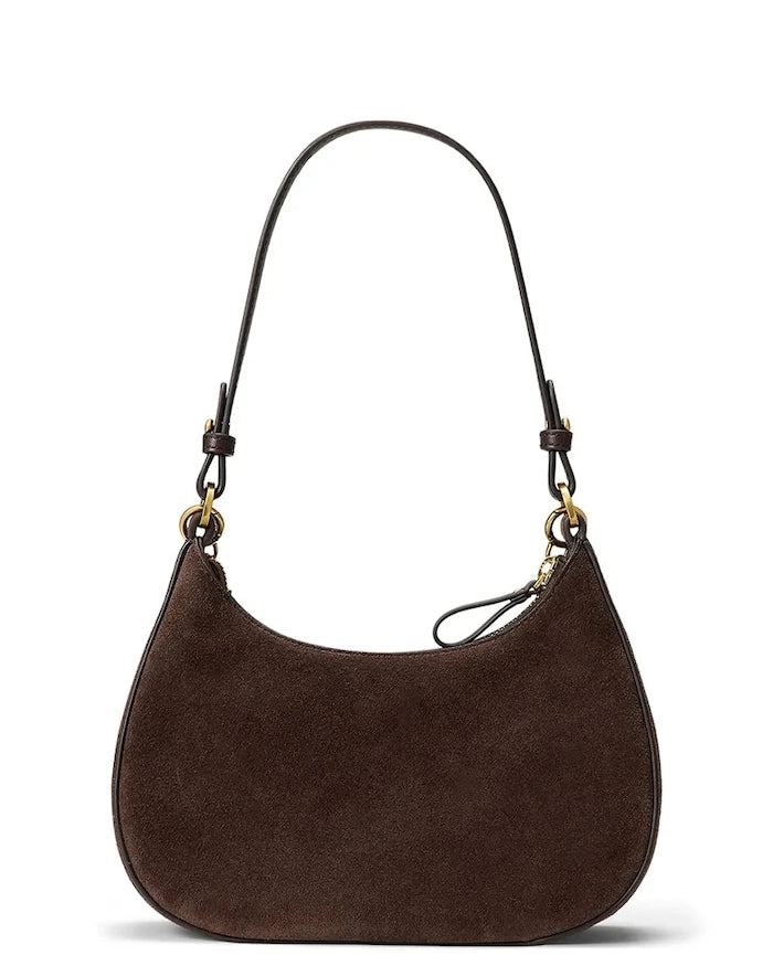 Lauren Ralph Lauren kadın süet crossbody çanta