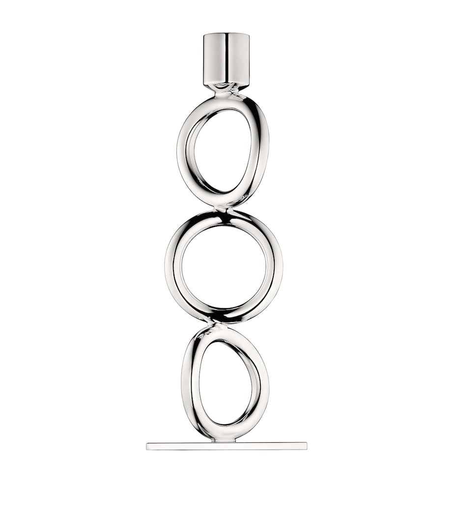 Christofle Silver-Plated Vertigo 3-Rings Candlestick