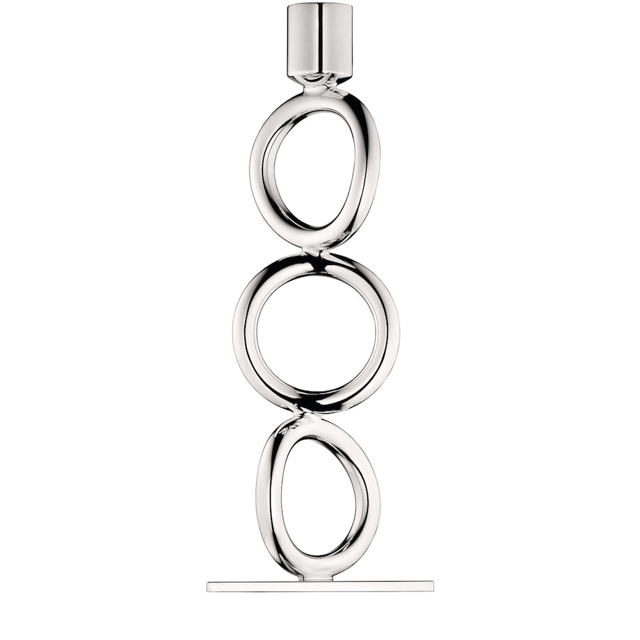 Christofle Silver-Plated Vertigo 3-Rings Candlestick