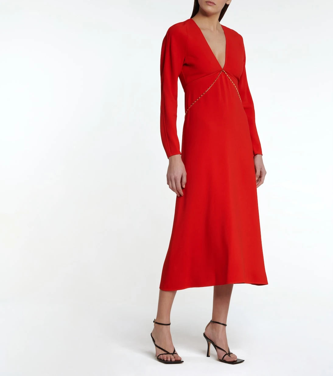 Victoria Beckham - Embellished cady midi dress