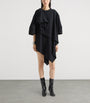 Givenchy Black Crepe Draped Mini Dress