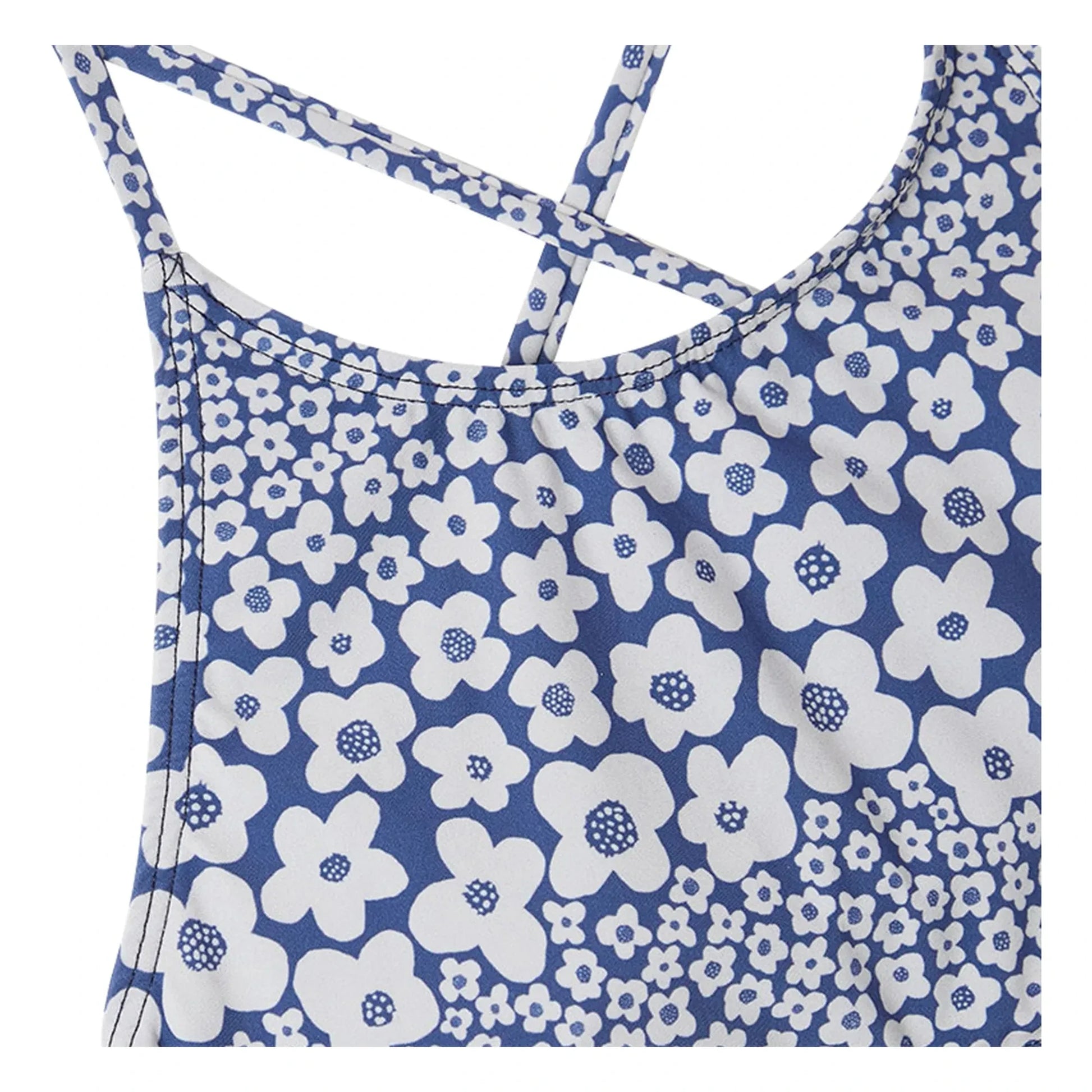 Fabula - 2 Piece Swimsuit Floral Ruffles | Blue