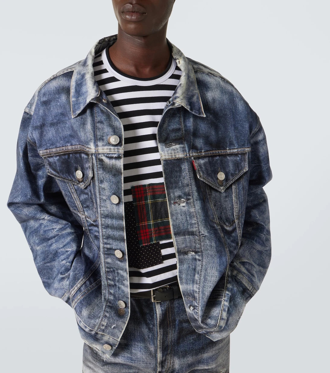 Junya Watanabe - جاكيت جينز مطبوع × Levi's®