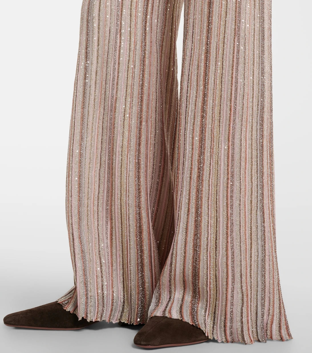 Missoni - Striped lamé wide-leg pants