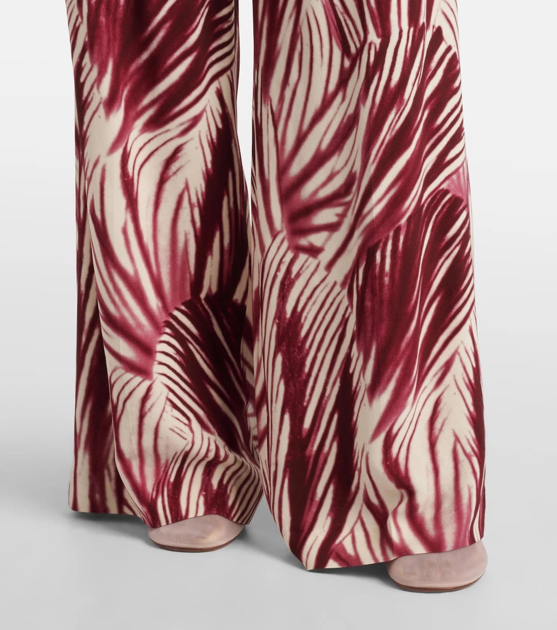 Dries Van Noten - Printed crêpe wide-leg pants