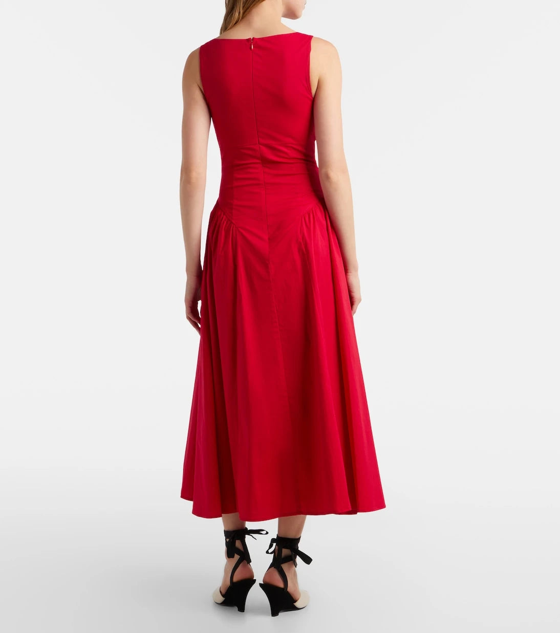 Staud - Gwen cotton poplin midi dress