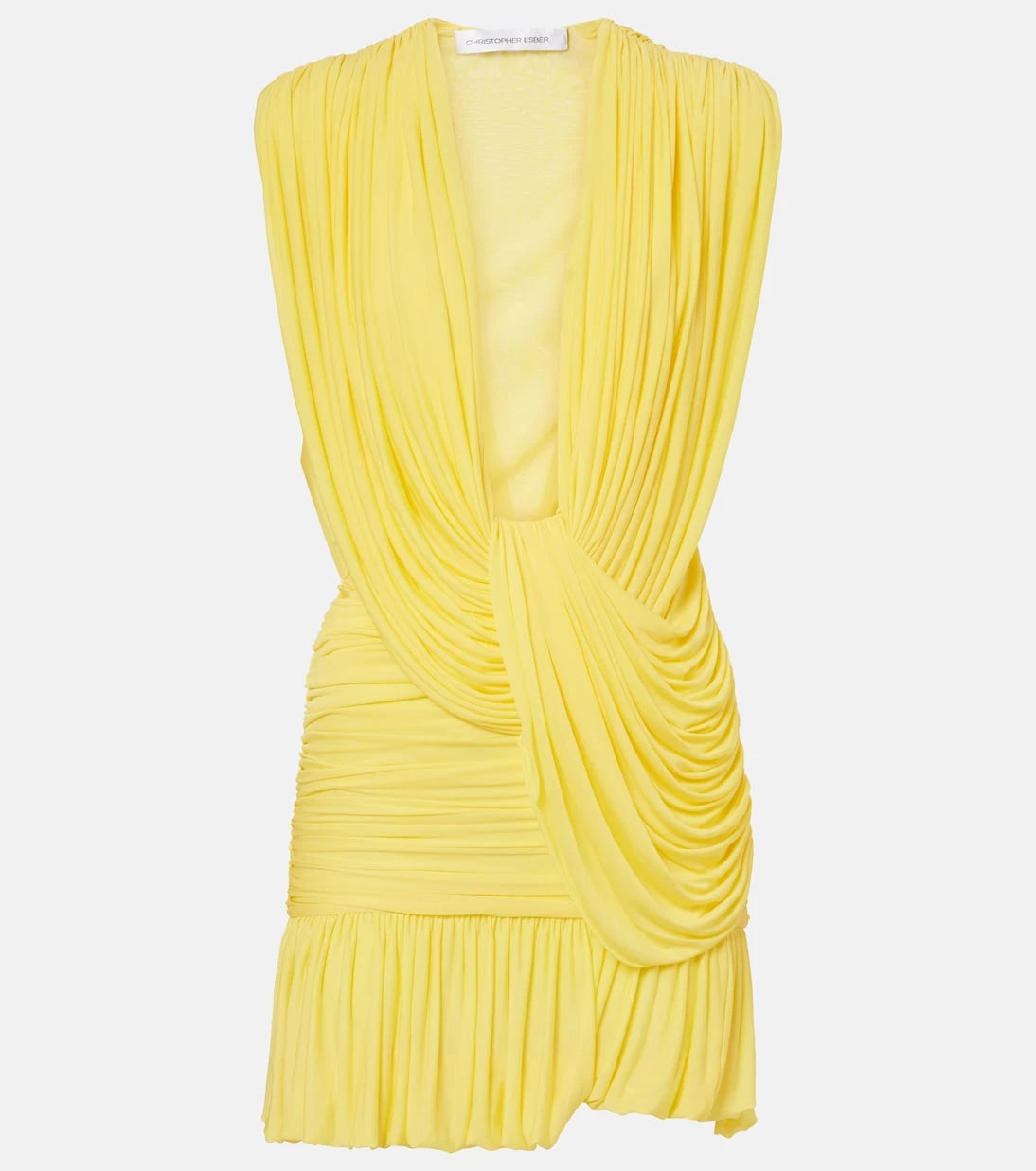 Christopher Esber - Draped jersey minidress