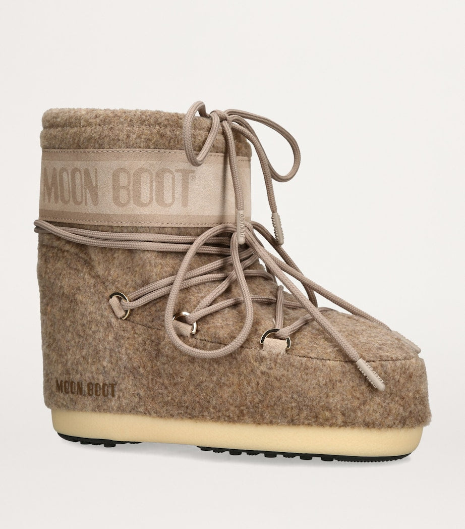 Felt Icon Low Ankle Boots BEIGE