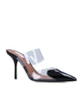 Alaïa Black Patent Leather Le Coeur Mules 90