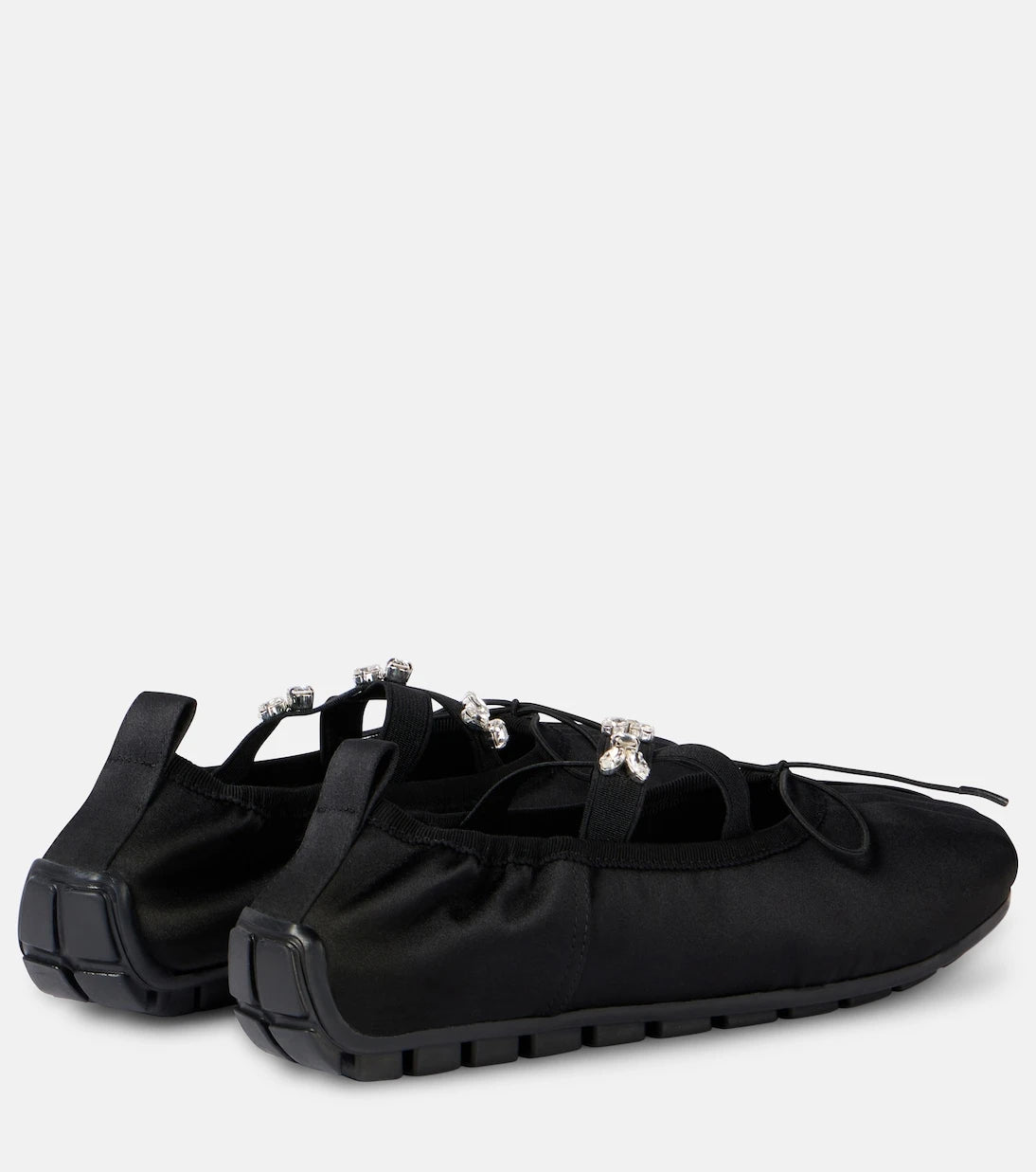 Simone Rocha - Embellished satin ballet flats