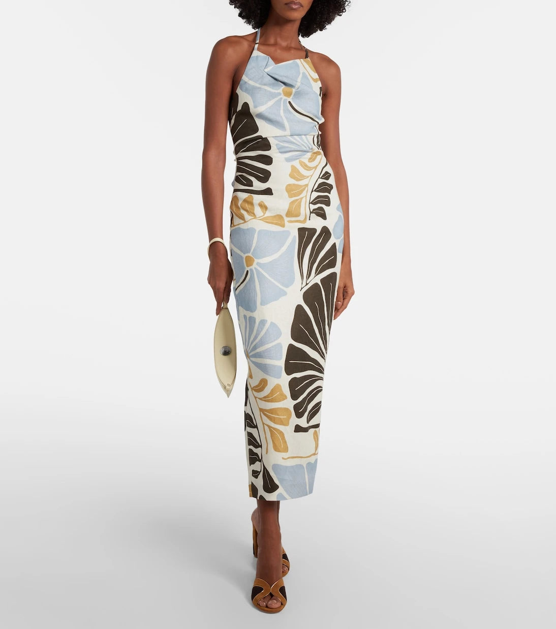 SIR - Lola floral linen midi dress