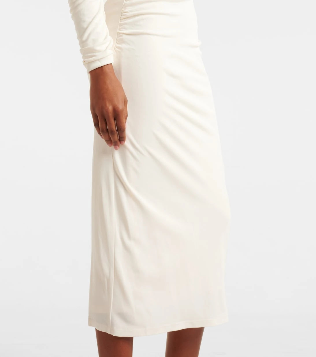 Carolina Herrera - Off-shoulder ruched jersey midi dress